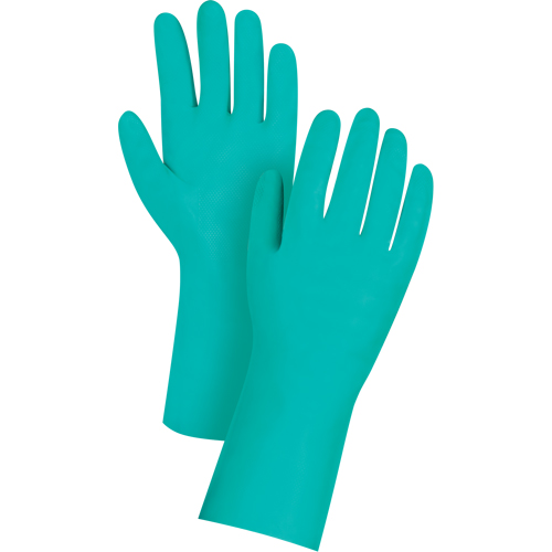 Premium Diamond-Grip Chemical-Resistant Gloves, Size Large/9, 13" L, Nitrile, 11-mil MAS Chibougamau