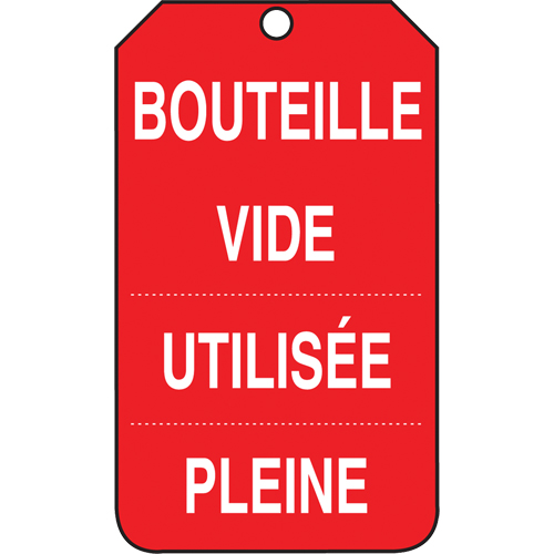 &eacute;tiquettes de s&eacute;curit&eacute; d'inspection et de contr&ocirc;le de l'&eacute;tat de l'&eacute;quipement, Papier cartonn&eacute;, 3-3/8" la x 5-7/8" h, Français MAS Chibougamau