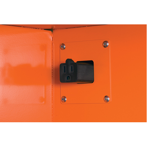 Emergency Preparedness Storage Cabinets, Steel, 4 Shelves, 65" H x 43" W x 18" D, Orange MAS Chibougamau