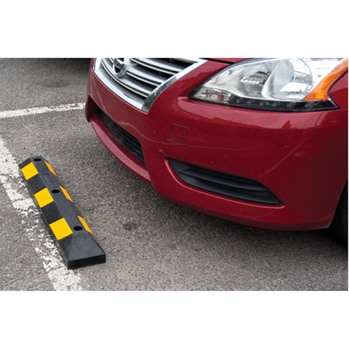 Parking Curb, Rubber, 3' L, Black/Yellow MAS Chibougamau