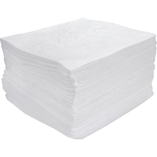 Premium Meltblown Sorbent Pads, Oil Only, 15" x 17", 30 gal. Absorbancy MAS Chibougamau