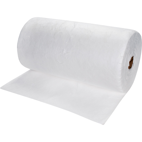 Premium Meltblown Sorbent Rolls, Heavyweight, 150' L x 30" W, 50 gal. Absorbancy MAS Chibougamau