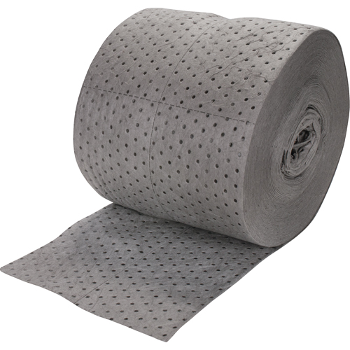Premium Bonded Sorbent Rolls, Heavyweight, 150' L x 15" W, 25 gal. Absorbancy MAS Chibougamau