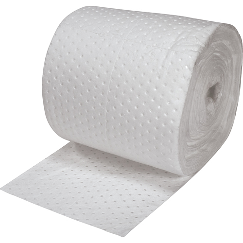 Premium Fine Fiber Sorbent Rolls, Heavyweight, 150' L x 15" W, 25 gal. Absorbancy MAS Chibougamau