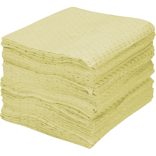 Premium Fine Fiber Sorbent Pads, Hazmat, 15" x 17", 30 gal. Absorbancy MAS Chibougamau