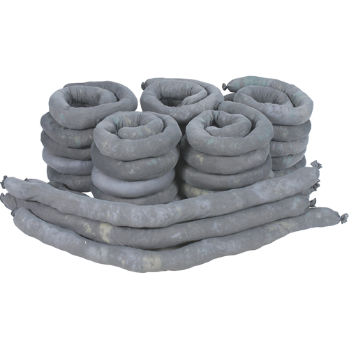 Remblais tubulaires absorbants, Universel, Absorption 50 gal., 3" la x 4' lo, Pqt de 30 MAS Chibougamau