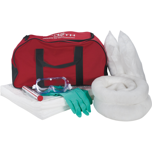 Trousse de lutte contre les d&eacute;versements pour v&eacute;hicules, Huile seulement, Sac, Absorbance de 10 gal. US MAS Chibougamau