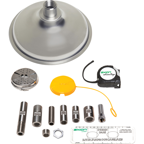 Trousse de mise &agrave; niveau pour douche et douche oculaire/faciale Axion Advantage avec t&ecirc;te et t&ecirc;te de douche oculaire/faciale en acier inoxydable MAS Chibougamau