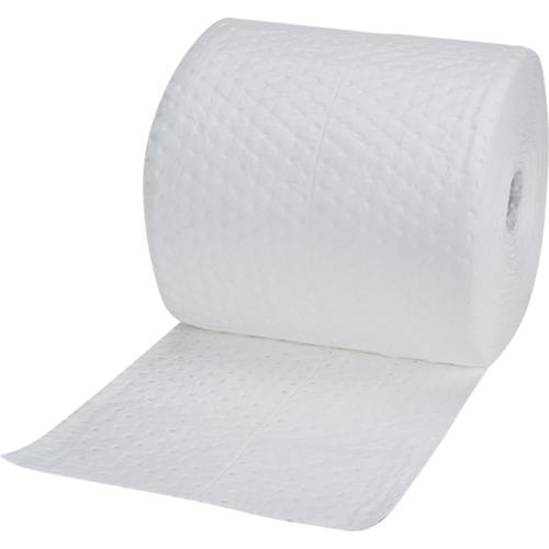 Rouleaux absorbants en fibres fines de calibre industriel, Poids moyen, 150' lo x 15" la, Absorption 25 gal. MAS Chibougamau