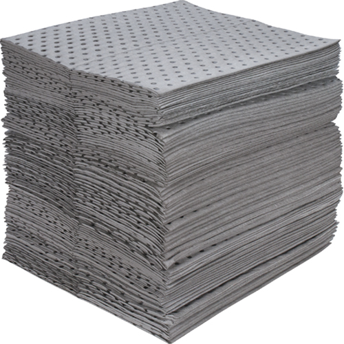 Industrial-Grade Fine Fibre Sorbent Pads, Universal, 15" x 17", 40 gal. Absorbancy MAS Chibougamau
