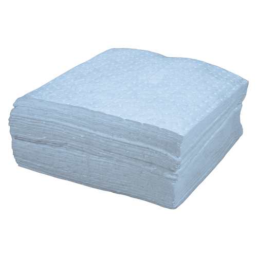 Premium Blue Bonded Sorbent Pads, Oil Only, 15" x 17", 8 gal. Absorbancy MAS Chibougamau