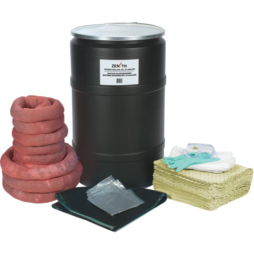 Premium Spill Kit, Hazmat, Drum, 55 US gal. Absorbancy MAS Chibougamau