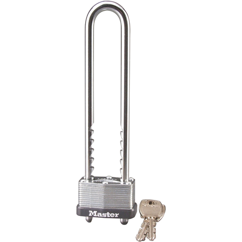 Laminated Padlock, Silver, Keyed Different, Laminated Steel, 1-3/4" Width MAS Chibougamau