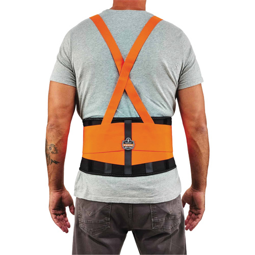 ProFlex 100HV Economy Spandex Hi-Vis Back Support Brace, Elastic, Small MAS Chibougamau