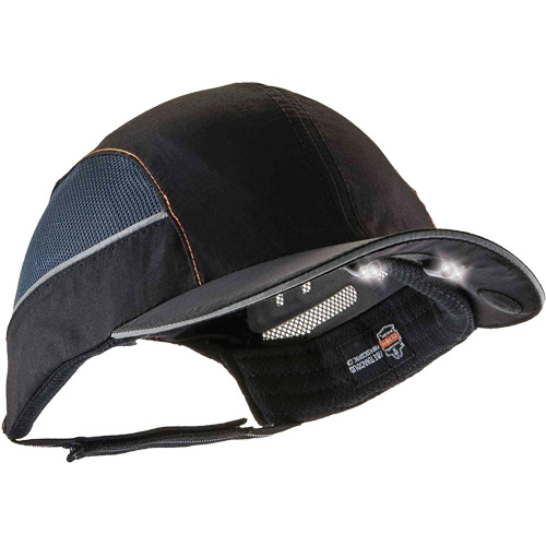 Skullerz&reg; 8960 Short Brim Bump Cap with LED Lighting, Black MAS Chibougamau