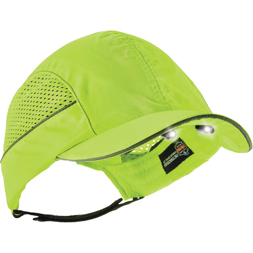 Casquette &agrave; bord long avec &eacute;clairage DEL Skullerz 8960, Vert lime haute visibilit&eacute; MAS Chibougamau