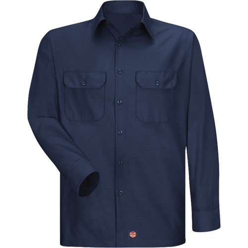 Chemise &agrave; manches longues en tissu ind&eacute;chirable, Hommes, 3T-Grand, Bleu marin MAS Chibougamau