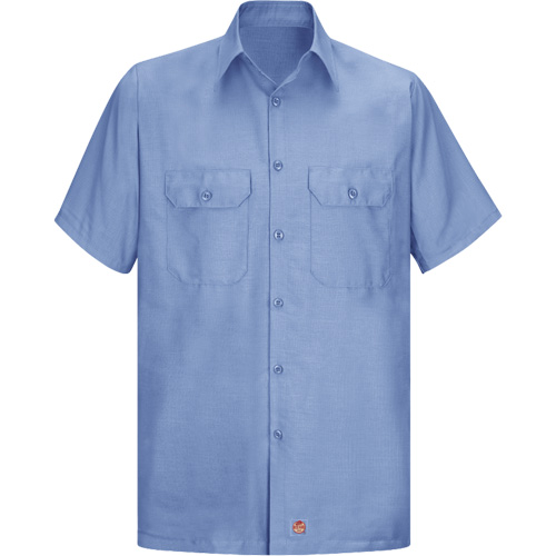 Chemise &agrave; manches courtes en tissu ind&eacute;chirable, Hommes, 3T-Grand, Bleu MAS Chibougamau
