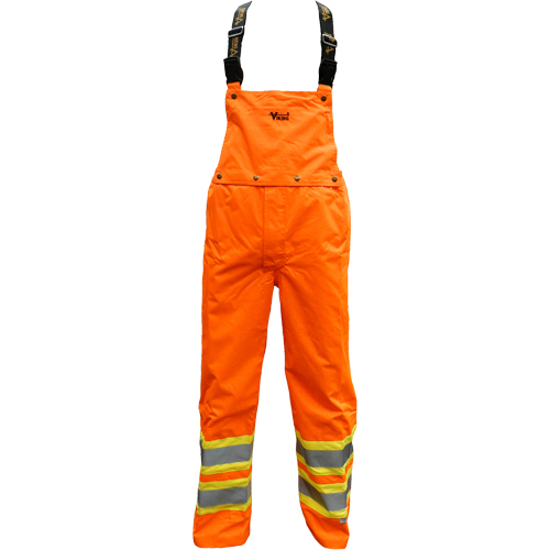 Journeyman Detachable Bib Safety Pants, Polyester, Small, High Visibility Orange MAS Chibougamau