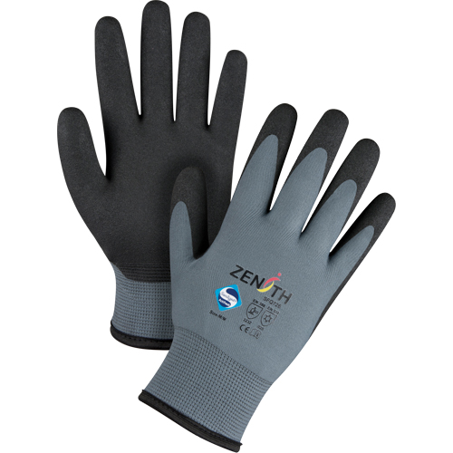 Gants enduits de premi&egrave;re qualit&eacute; ZX-30°, 8/Moyen, R&ecirc;vetement PVC, Calibre 15, Enveloppe en Nylon MAS Chibougamau