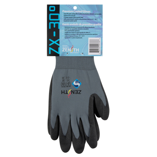 Gants enduits de premi&egrave;re qualit&eacute; ZX-30°, 10/T-Grand, R&ecirc;vetement PVC, Calibre 15, Enveloppe en Nylon MAS Chibougamau