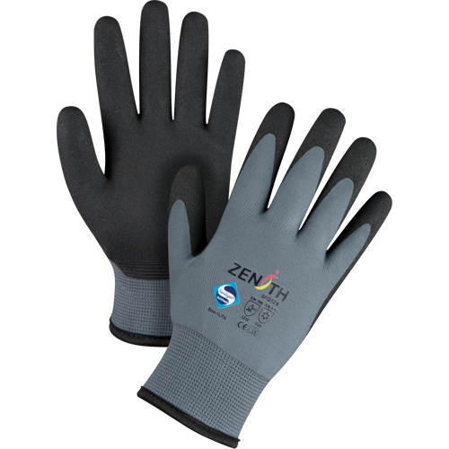 Gants enduits de premi&egrave;re qualit&eacute; ZX-30°, 10/T-Grand, R&ecirc;vetement PVC, Calibre 15, Enveloppe en Nylon MAS Chibougamau