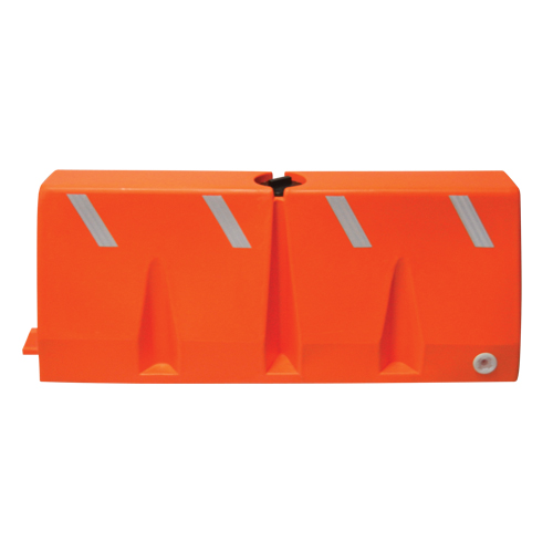 Barri&egrave;res de circulation, Rempli d'eau, 62,25 lo x 24" h, Orange MAS Chibougamau