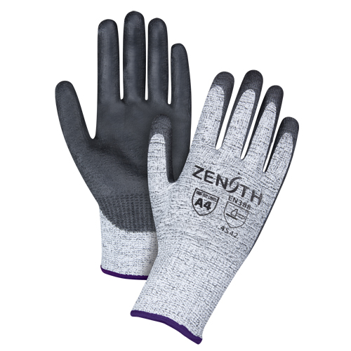 Gants &eacute;lastiques sans coutures r&eacute;sistants &agrave; la coupe, Taille 6/T-petit, Calibre 13, Rev&ecirc;tement Polyur&eacute;thane, Enveloppe en PEHP, ANSI/ISEA 105 niveau 4/EN 388 niveau 5 MAS Chibougamau
