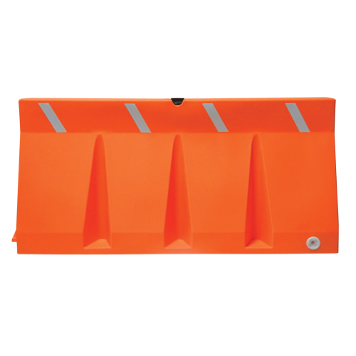 Traffic Barriers, Water-Filled, 69.75" L x 33.75" H, Orange MAS Chibougamau