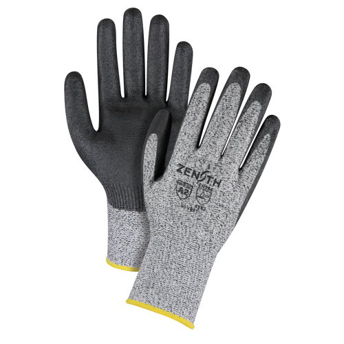 Gants &eacute;lastiques sans coutures r&eacute;sistants &agrave; la coupe, Taille T-Grand/10, Calibre 13, Rev&ecirc;tement Polyur&eacute;thane, Enveloppe en PEHP, ANSI/ISEA 105 niveau 2/EN 388 niveau 3 MAS Chibougamau