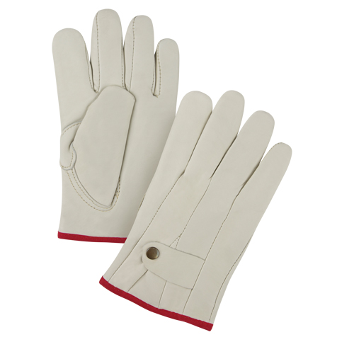 Premiun Winter-Lined Ropers Gloves, Small, Grain Cowhide Palm, Fleece Inner Lining MAS Chibougamau