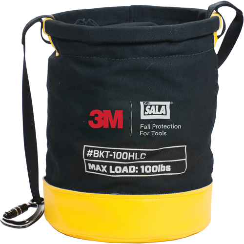 Tool Lifting Safe Bucket, Canvas, 12.5" Dia. x 15" H, 100 lbs. Load Rating MAS Chibougamau