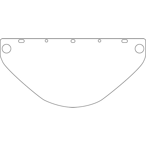 Dynamic Die Cut Faceshield Visor, PETG, Clear Tint MAS Chibougamau
