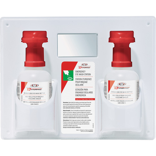 Dynamic Single-Use Eyewash Station with Isotonic Solution, Double MAS Chibougamau
