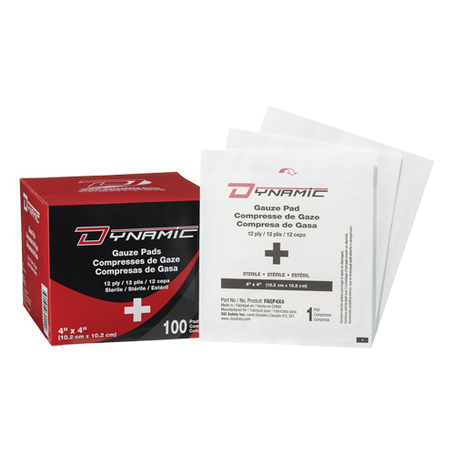 Dynamic Gauze, Pad, 4" L x 4" W, Sterile, Medical Device Class 1 MAS Chibougamau