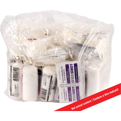 Ensemble de recharge pour trousse de premiers soins Dynamic, R&eacute;pond &agrave; la norme CSA Z1220-17 type 3 environnements &agrave; haut risque, Grand (51-100 travailleurs), Classe 1 MAS Chibougamau