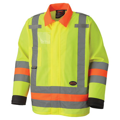 6007 Breathable Traffic Safety Jacket, Polyester, High Visibility Lime-Yellow, X-Small MAS Chibougamau