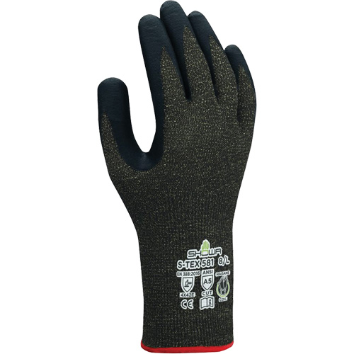 Gants r&eacute;sistants aux coupures S-TEX 581, Taille 6/Petit, Calibre 13, Rev&ecirc;tement Mousse de nitrile, Enveloppe en Acier inoxydable/Kevlar, ANSI/ISEA 105 niveau 5/EN 388 niveau E MAS Chibougamau