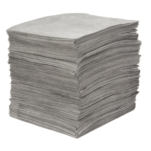 Premium Meltblown Sorbent Pads, Universal, 15" x 18", 25 gal. Absorbancy MAS Chibougamau