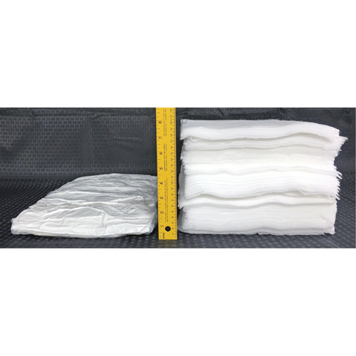 Chiffons pour l'huile Spilltration, Huile seulement, 16" x 10", 29 gal. d'absorption MAS Chibougamau