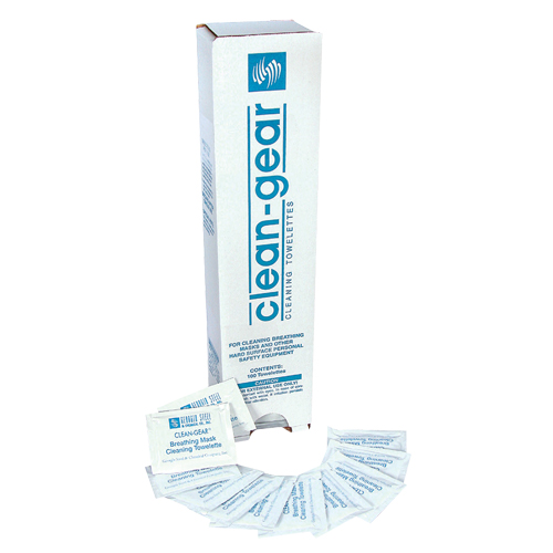 Respirator Cleaning Towelettes, 8" x 5", 100 Count MAS Chibougamau
