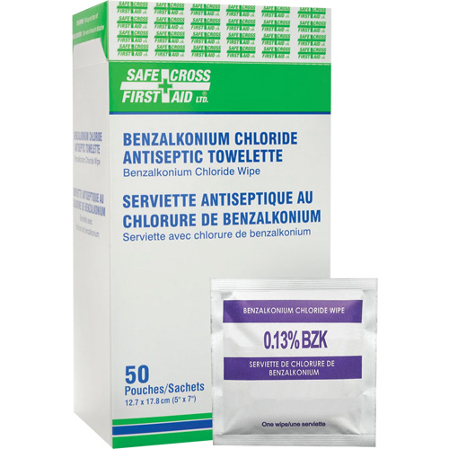Benzalkonium Chloride Wipes, Towelette, Antiseptic MAS Chibougamau