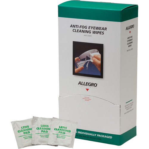 Serviettes nettoyantes pour lunettes ALLEGRO INDUSTRIES, 5" x 8", Paquet de 100 MAS Chibougamau