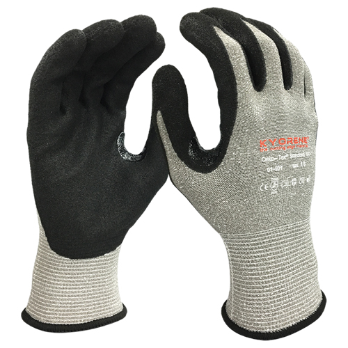 Cut-Resistant Gloves, Size Large/9, 13 Gauge, Foam Nitrile Coated, Kyorene&reg; Shell, ANSI/ISEA 105 Level 3/EN 388 Level C MAS Chibougamau