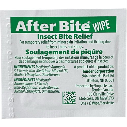 Tampons pour soulagement des piqûres d'insectes After Bite MAS Chibougamau