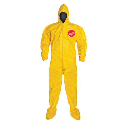 Coveralls, Medium, Yellow, Tychem&reg; 2000 MAS Chibougamau