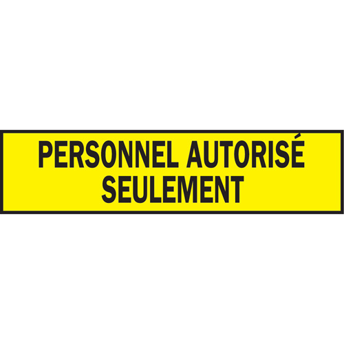 Ruban de signalisation pour barricade, Français, 3" la x 200' lo, 3,5 mils, Noir sur jaune MAS Chibougamau