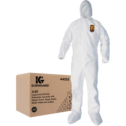 Kleenguard A40 Coveralls, 2X-Large, White, Microporous MAS Chibougamau