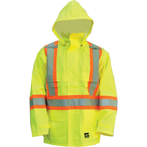 Open Road Jacket, Polyester/Polyurethane, High Visibility Lime-Yellow, Small MAS Chibougamau