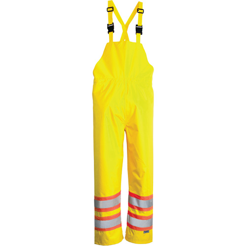 Open Road&reg; Bib Pants, Polyester, Small, High Visibility Lime-Yellow MAS Chibougamau